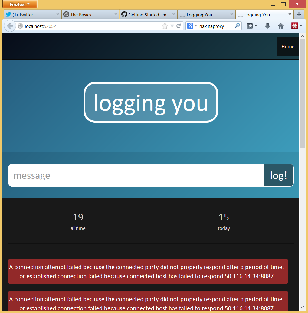 Logging You - A data driven web application written in F#