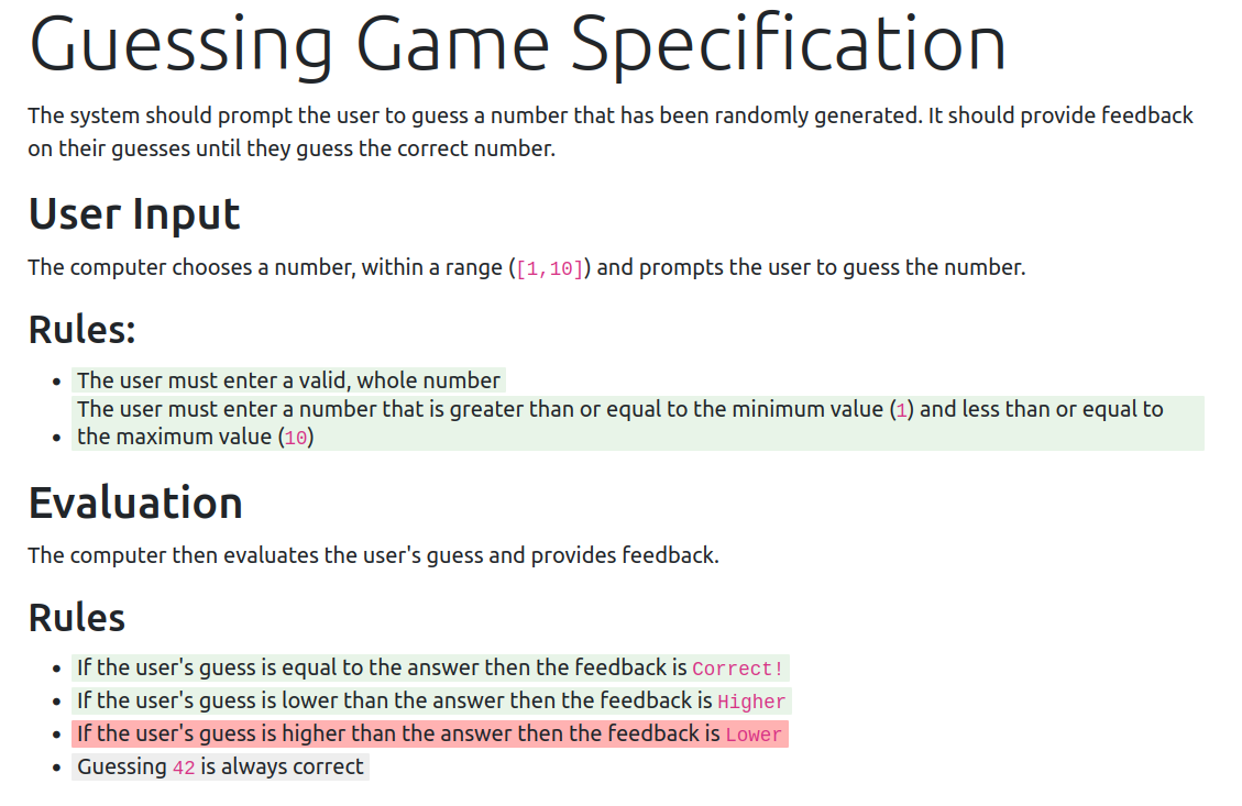 A verified specification